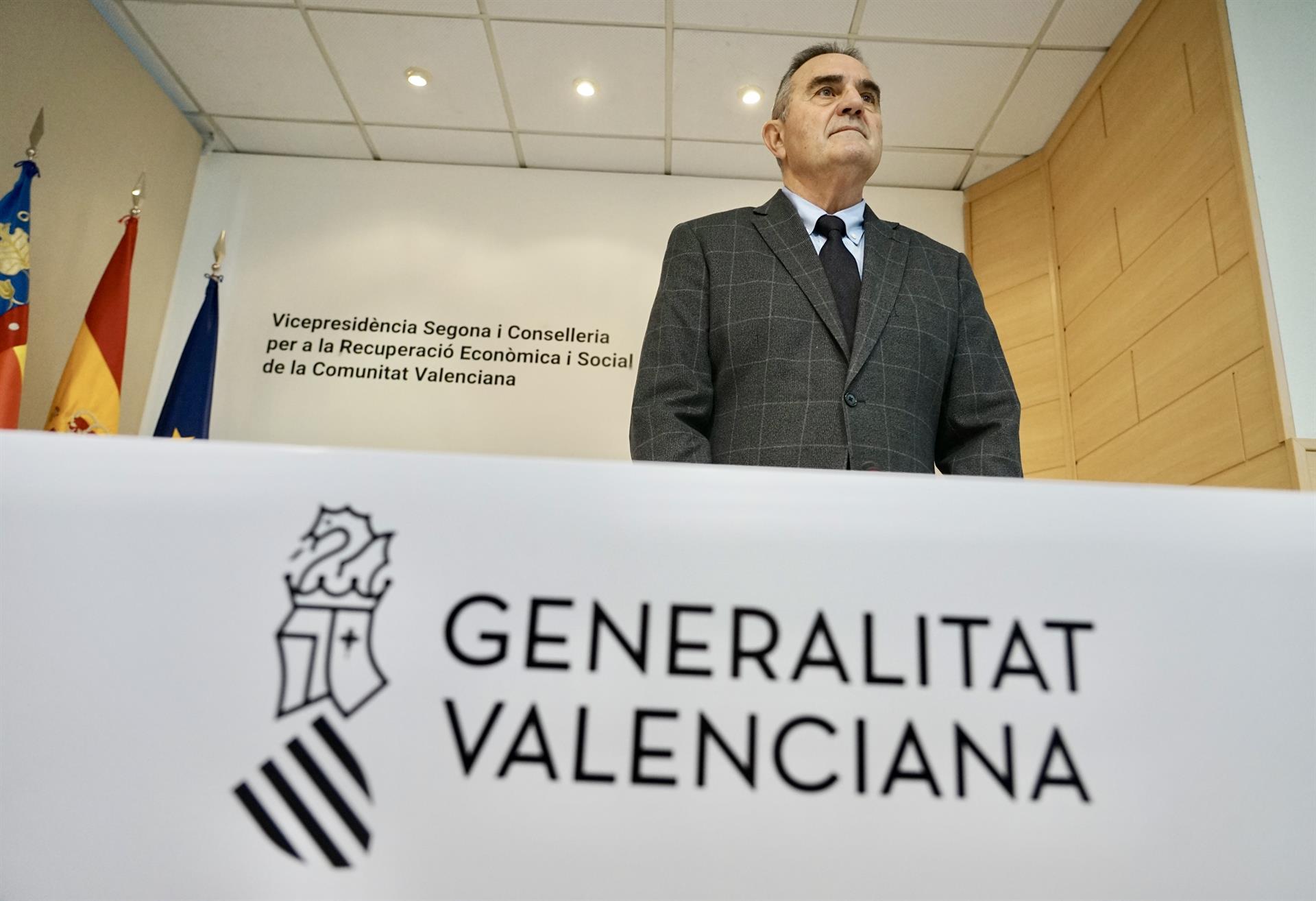 El vicepresident segon i conseller per a la Recuperació Econòmica i Social, Francisco José Gan Pampols |  Eduardo Manzana | EP