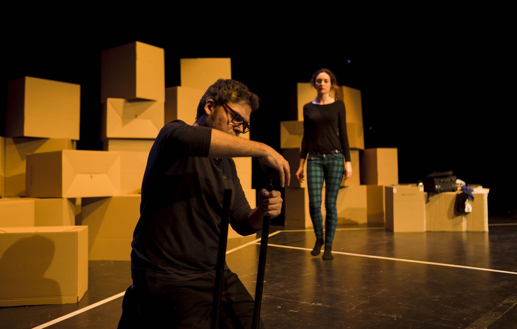 Un moment de l'obra @Rita_Trobador, d'Esclafit Teatre