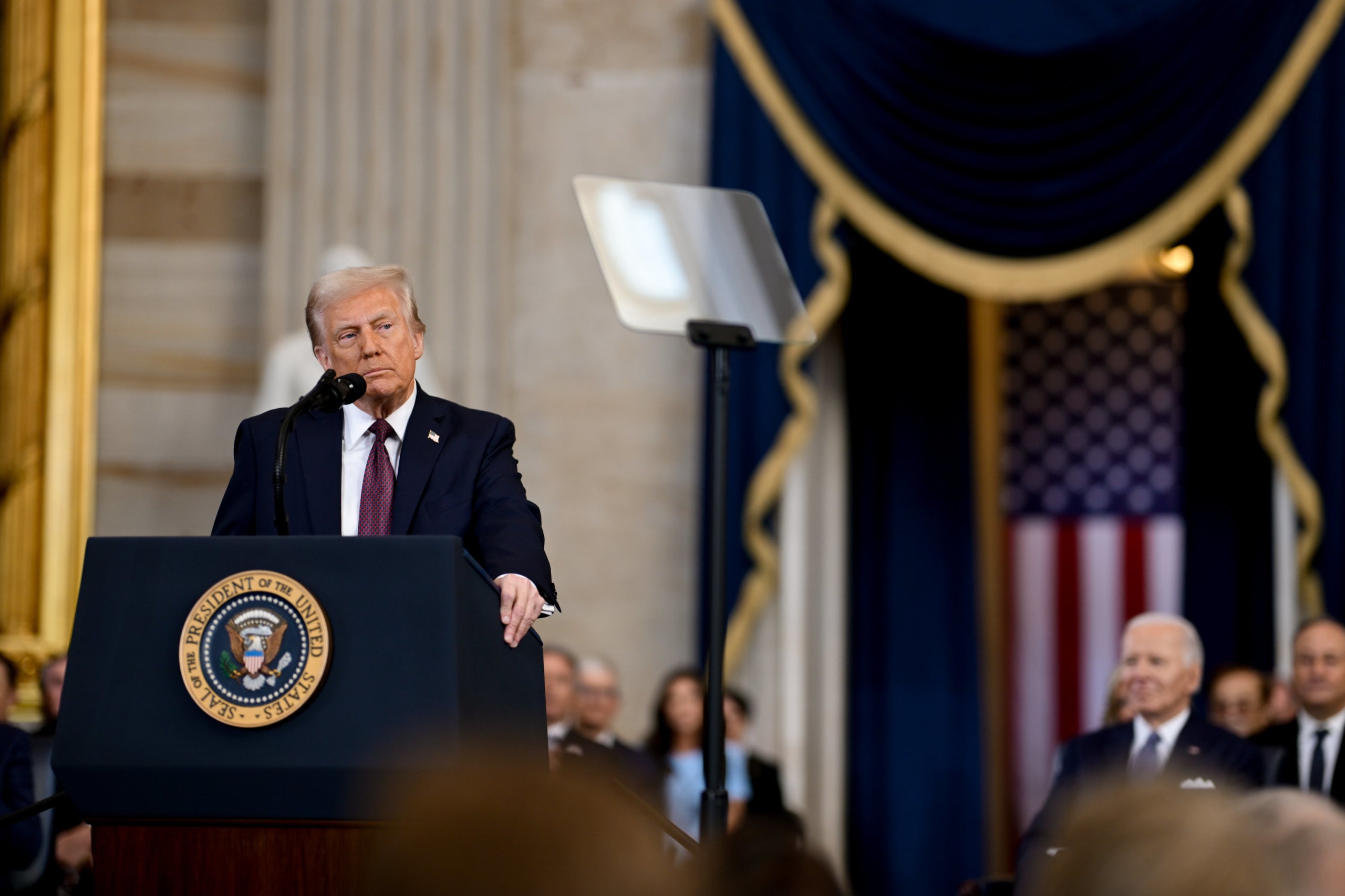 El president dels EUA, Donald Trump, en el discurs inaugural com a 47é president dels Estats Units | 
Imatge de la Casa Blanca | ACN