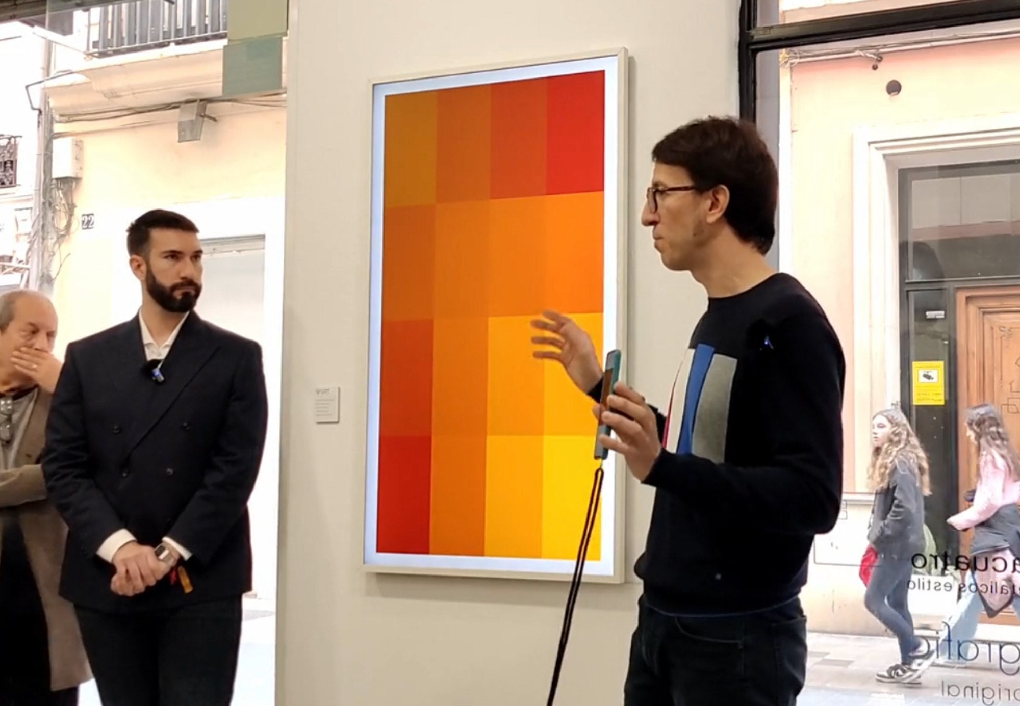 Francisco Grimaldo i David Castillo a la presentació del projecte 9Art