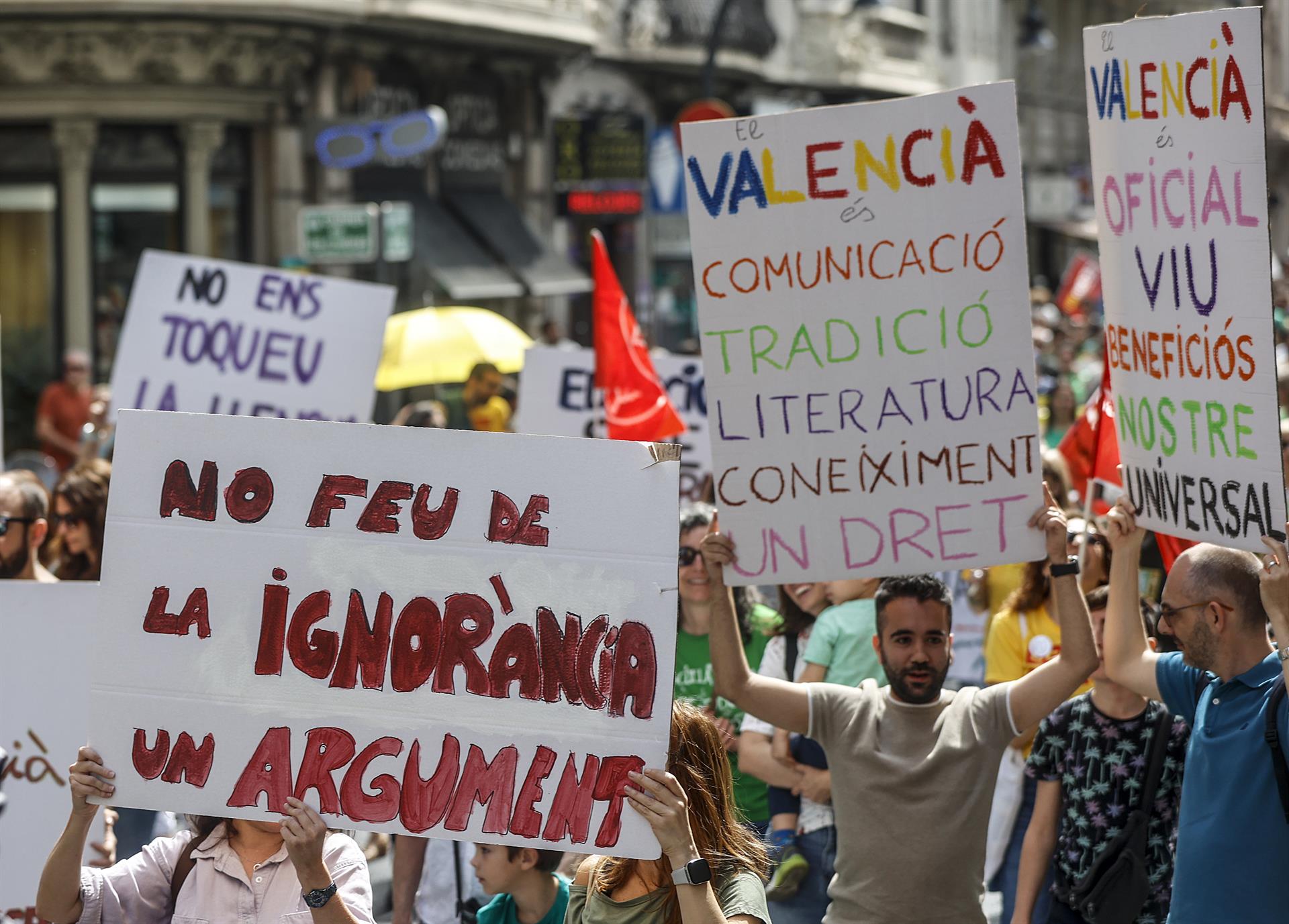 Manifestació en defensa del valencià | Europa Press
