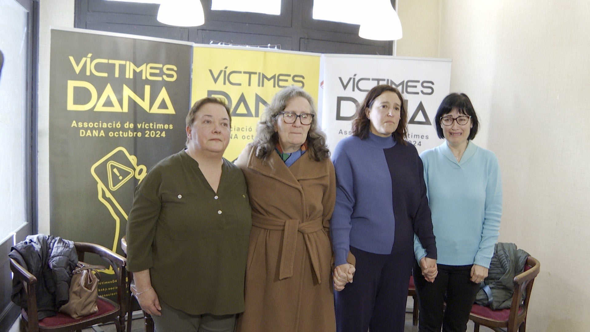 Presentació de l'Associació de Víctimes Dana 29-O, a la SC El Micalet, a València 