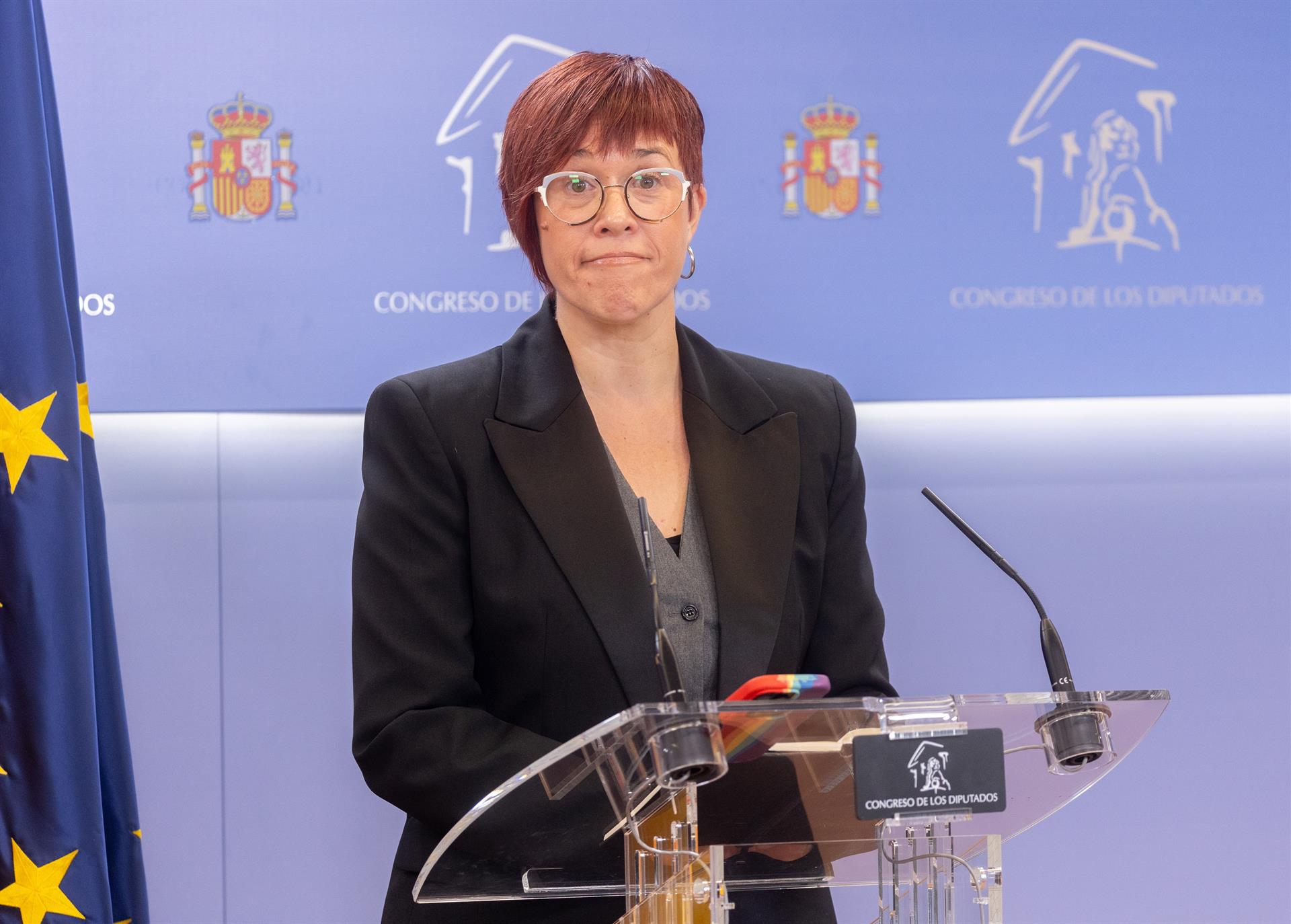 Àgueda Micó en una roda de premsa al Congrés espanyol, en una imatge d'arxiu / Eduardo Parra / EP