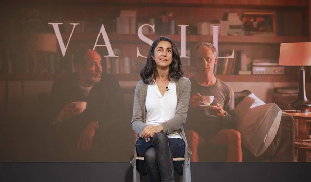 Avelina Prat durant la presentació de Vasili