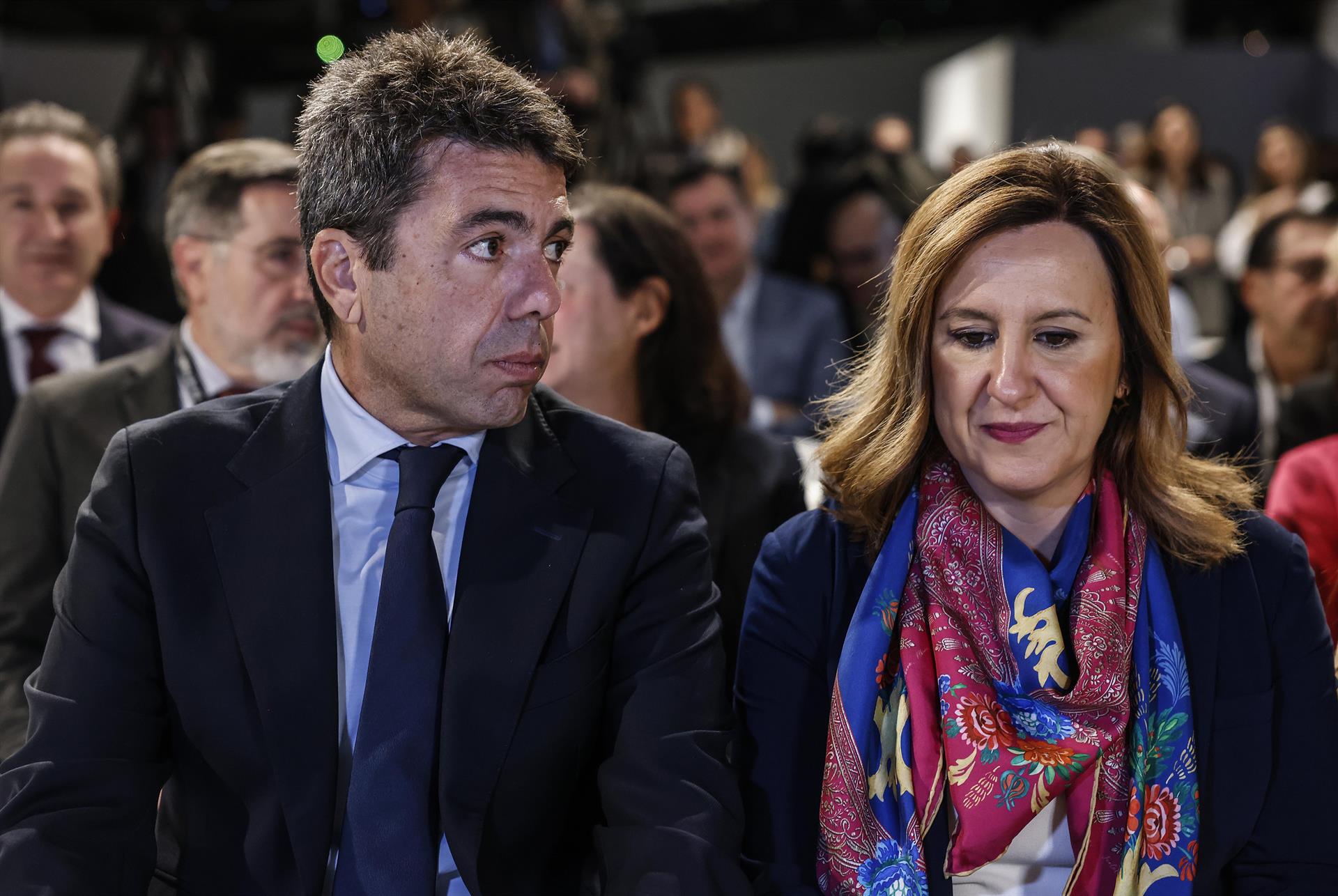 El president de la Generalitat valenciana, Carlos Mazón i l'alcaldessa de València, María José Catalá | Rober Solsona | EP