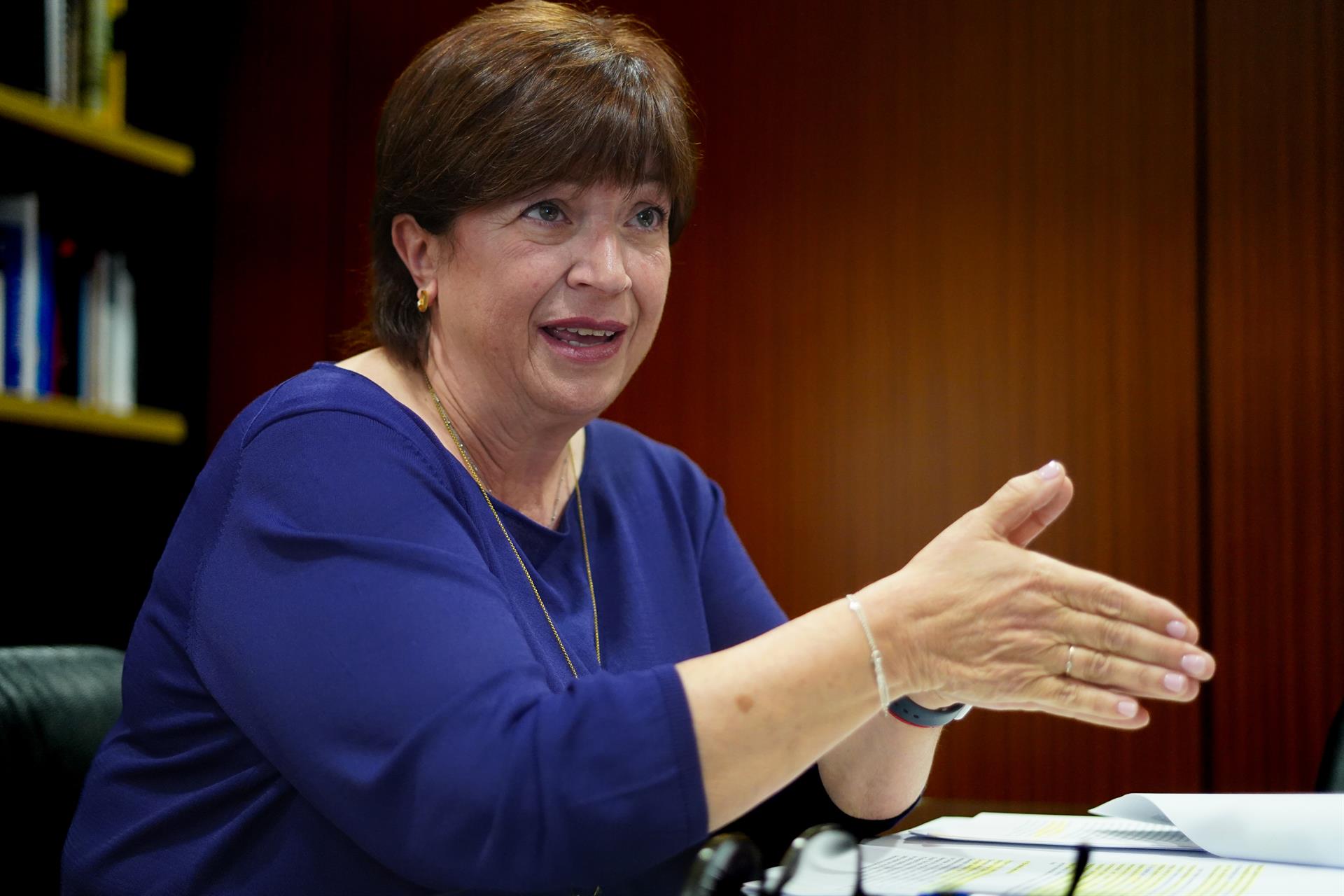 La presidenta de l'Acadèmia Valenciana de la Llengua (AVL), Verònica Cantó | Eduardo Manzana | EP