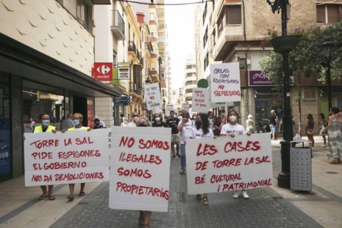 Protesta del veïnat de Torre la Sal a castelló de la Plana en una imatge d'arxiu