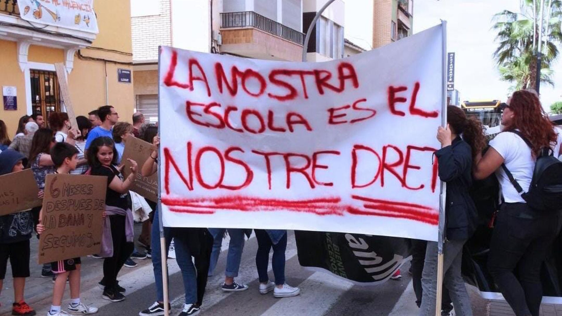 Protesta del passat dia dilluns per la millora de les inatal·lacions del centre