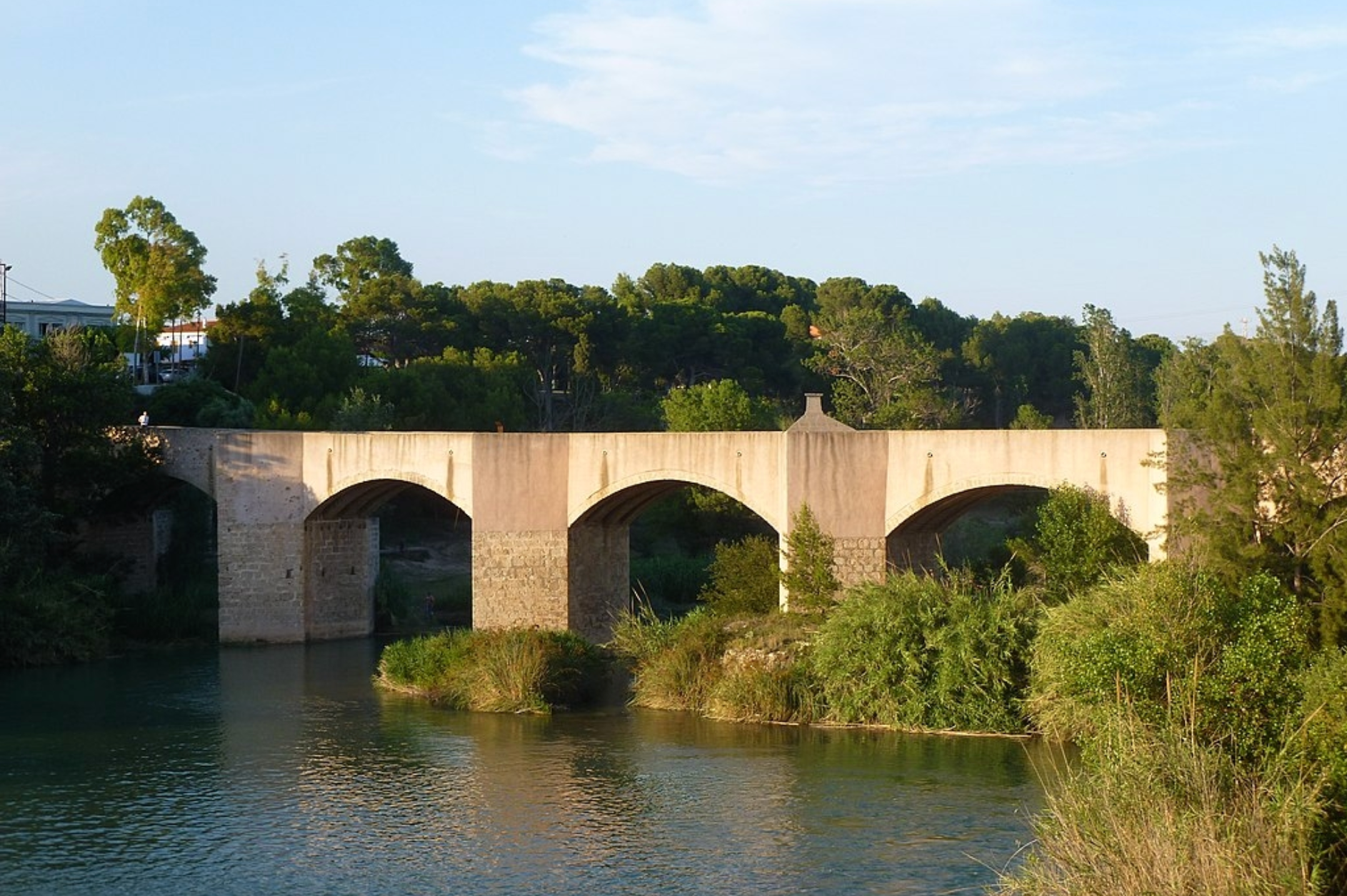 El pont de Santa Quitèria sobre el riu Millars, entre Almassora i Vila-real
