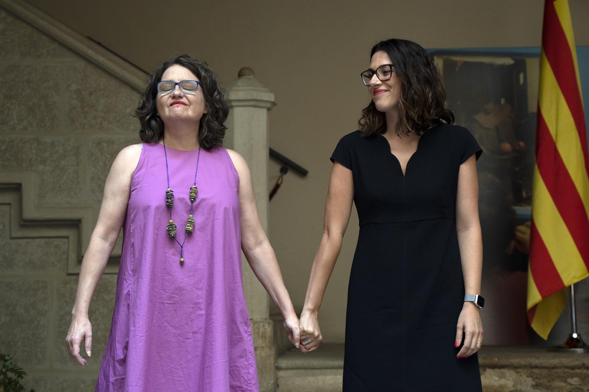 L'exvicepresidenta de la Generalitat Mónica Oltra en el traspàs de la seua cartera a Aitana Mas el 2022 | Jorge Gil | EP