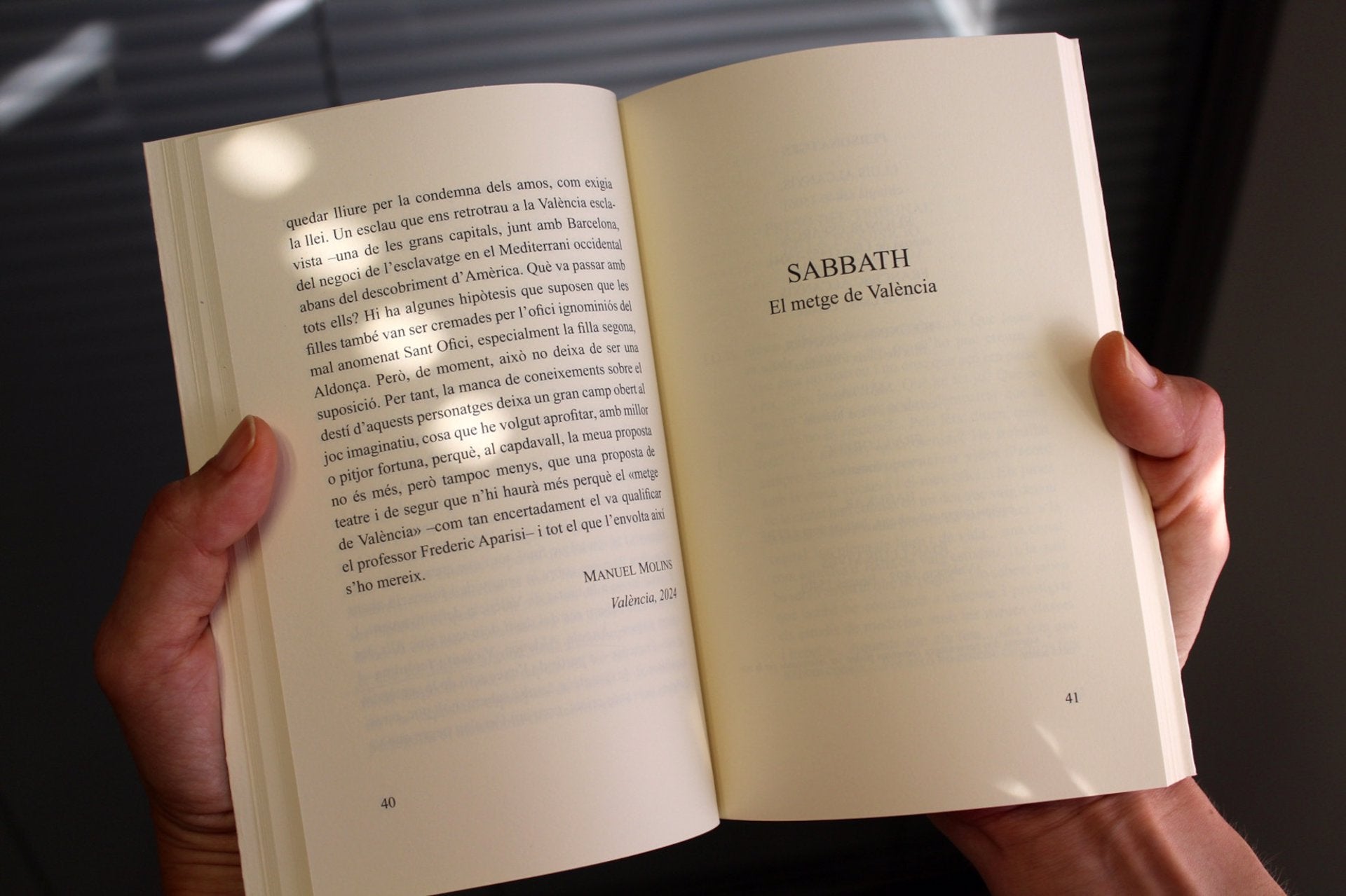 'Sabbath. El metge de València', de Manuel Molins | UV