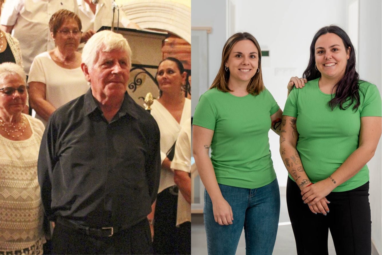 El músic Rossend Aymí i les fundadores de l'empresa Somnia, les germanes Paloma i Maite Bellés Segarra