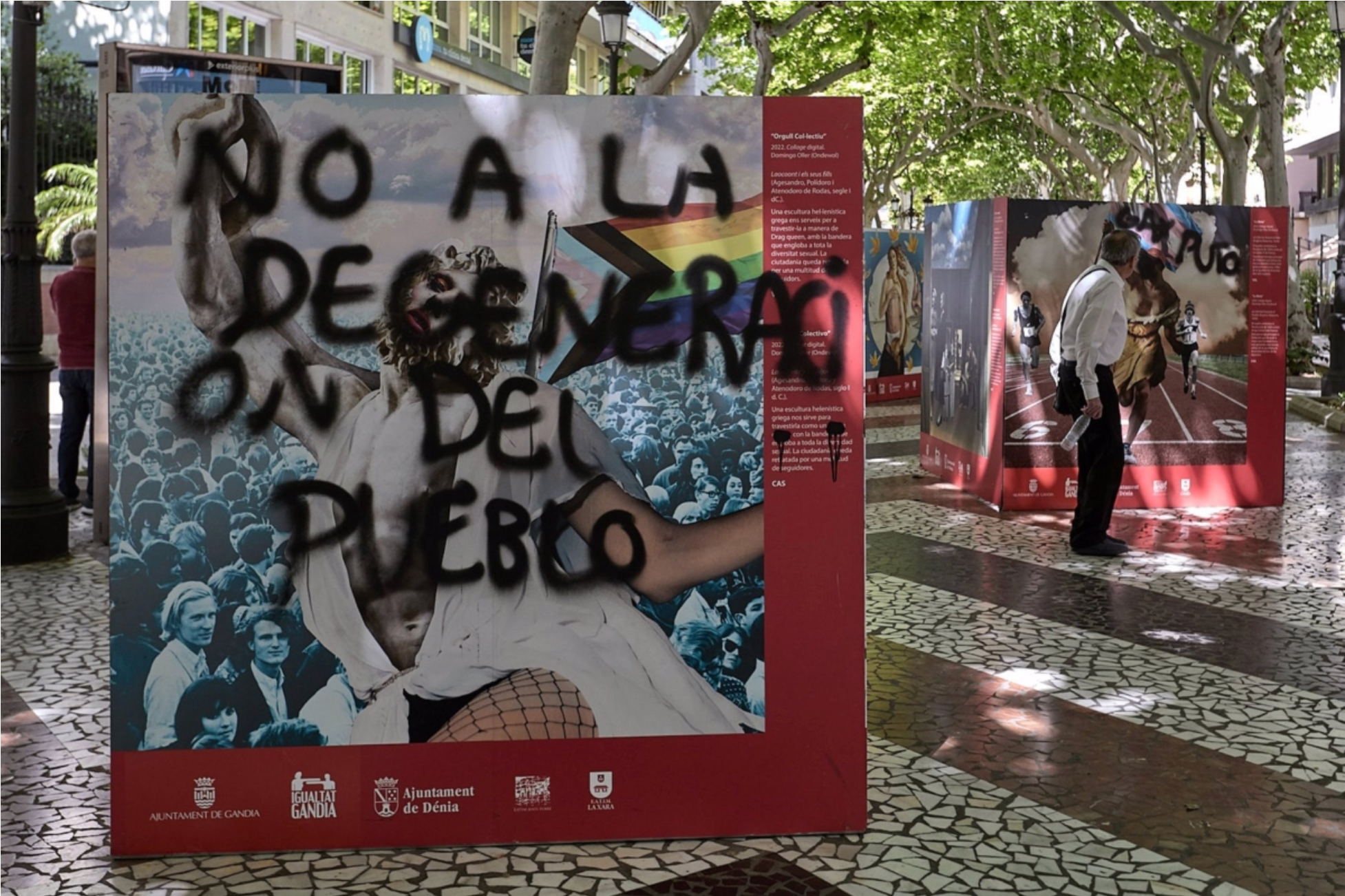 Acte vandàlic en una exposició LGTBI a Gancia