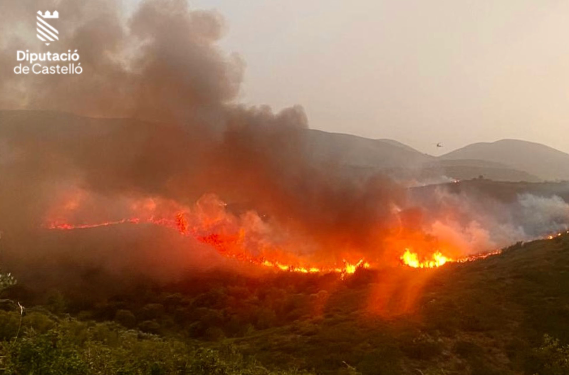 Incendi forestal a Atzeneta del Maestrat