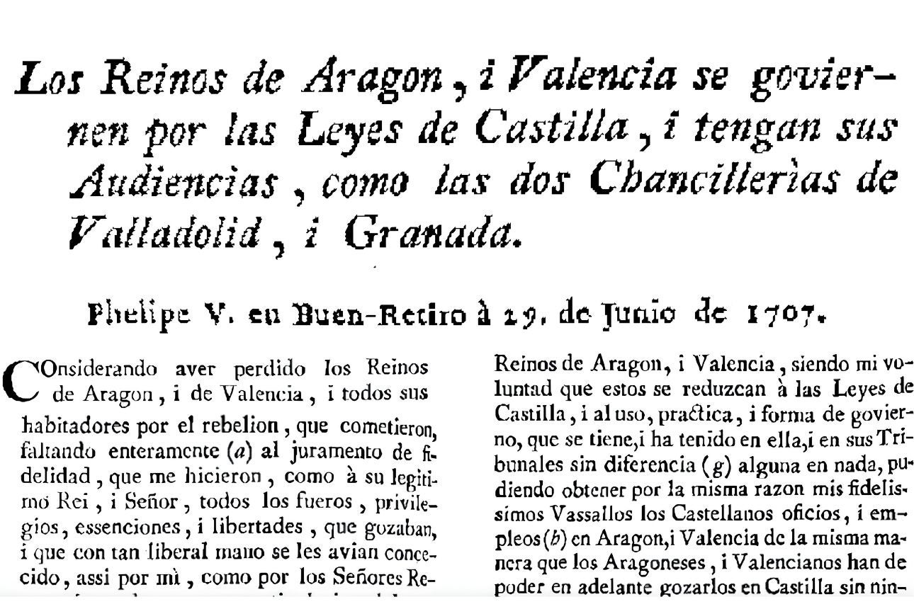 Decret castellà de conquesta del 1707. 'Recopilación de las leyes de Castilla de 1775' | ACR Vicent Balaguer (comissió proabolició del decret del 29 de juny de 1707)
