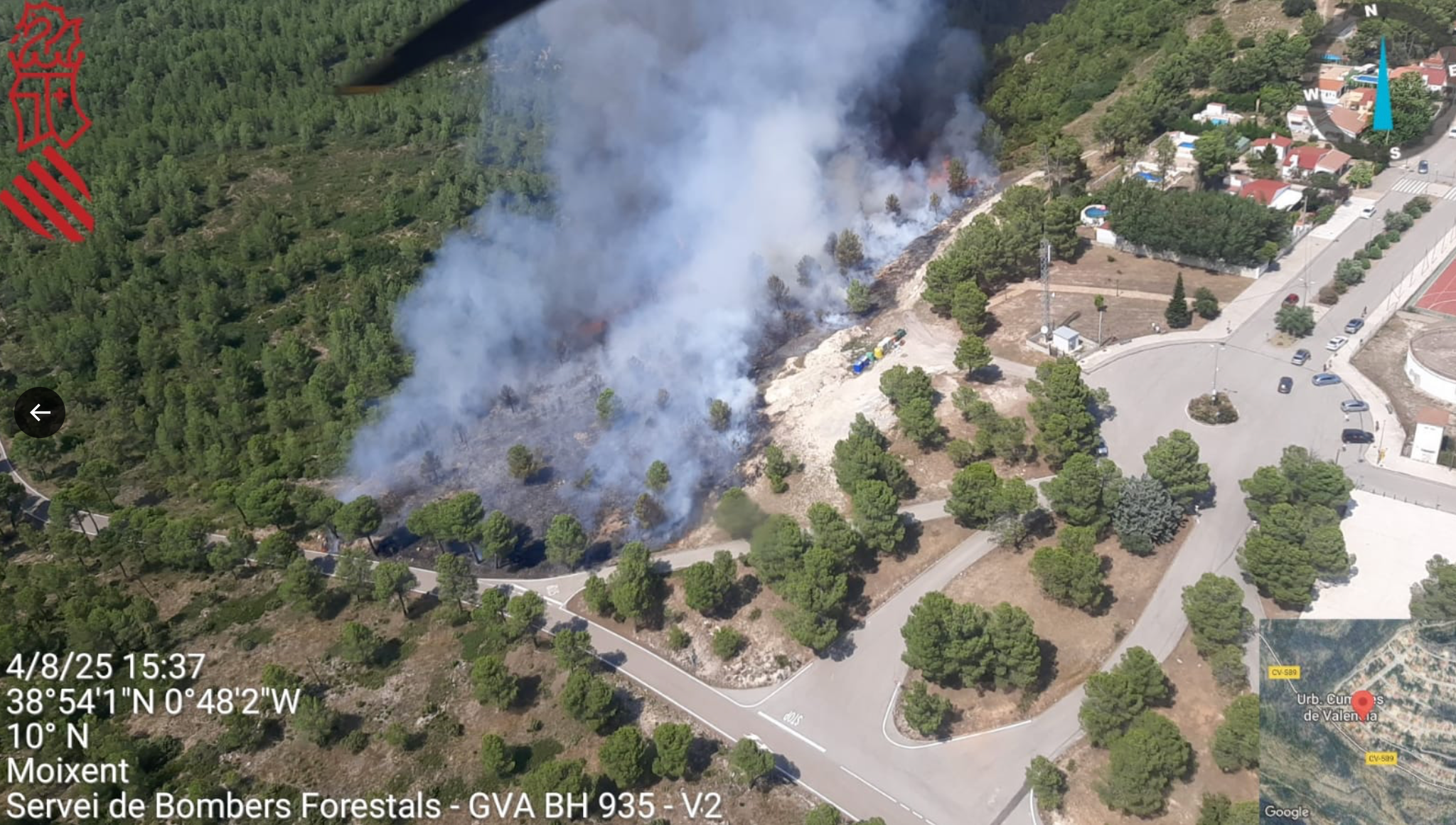 Incendi a Moixent (la Costera)