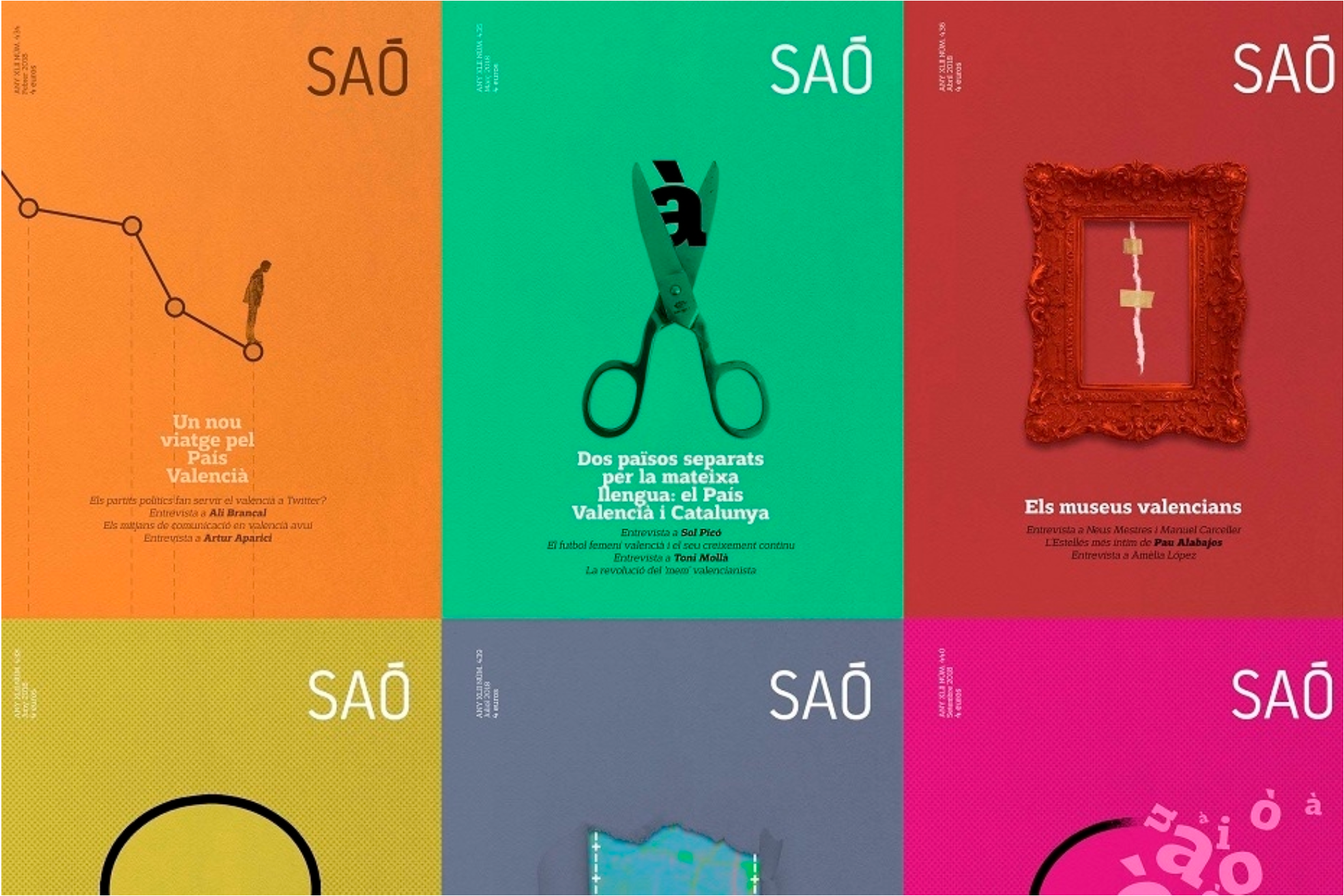Exemplars de la revista «Saó», degana de la premsa al País Valencià
