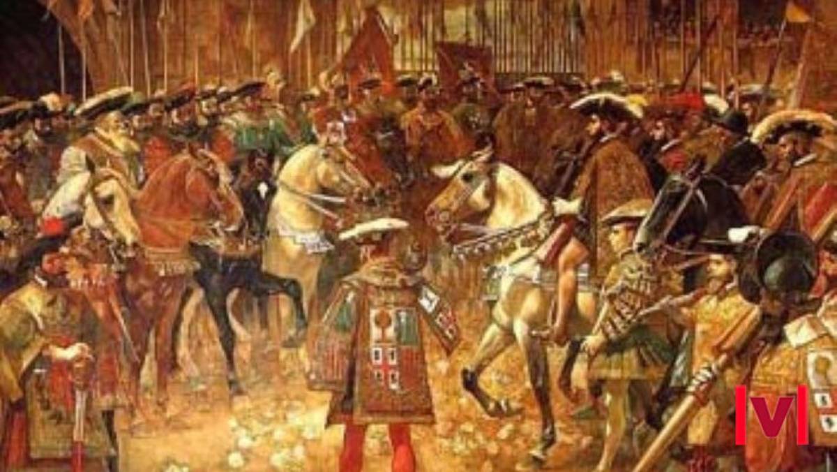 Pacificació de les Germanies Valencianes. Pintura del segle XIX de Marcelino Unceta