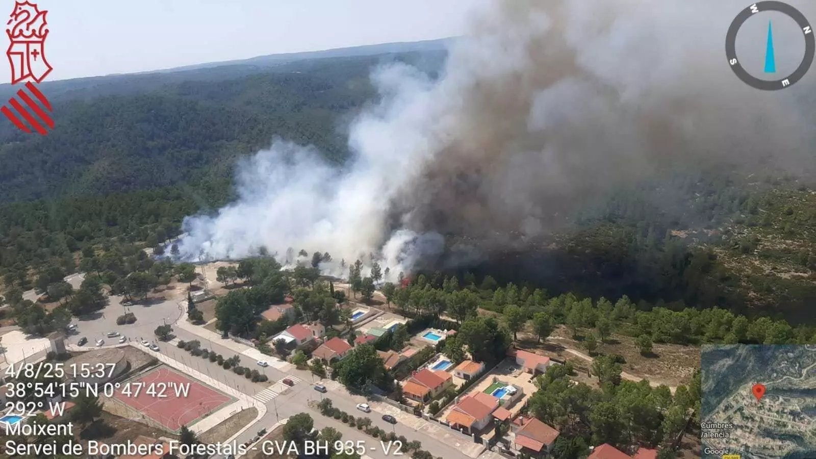 Incendi forestal a Moixent (la Costera)