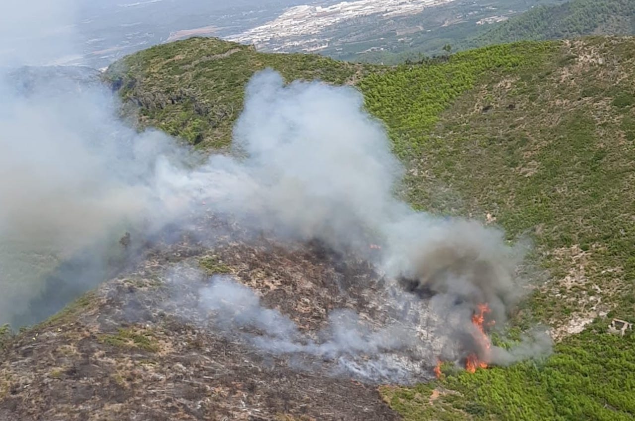 Incendi forestal a Artana