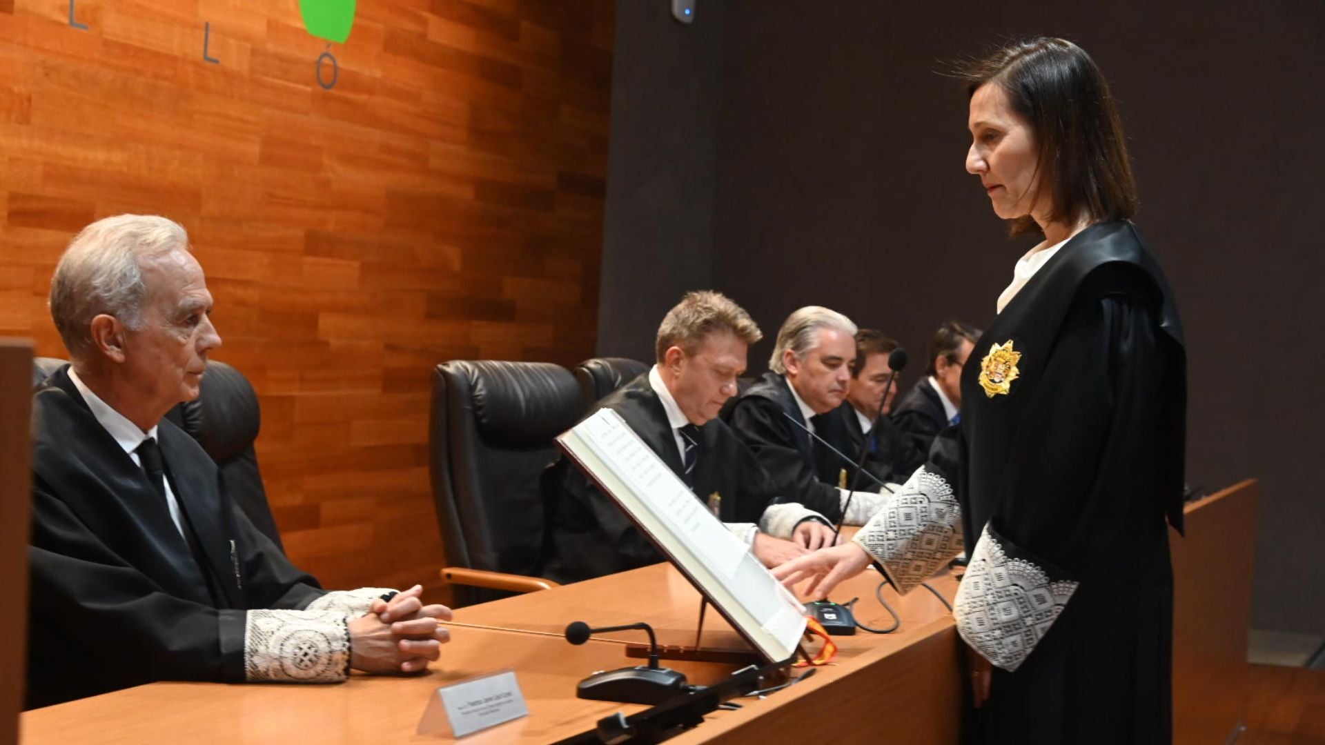 La magistrada en la seua presa de possessió. TSJ