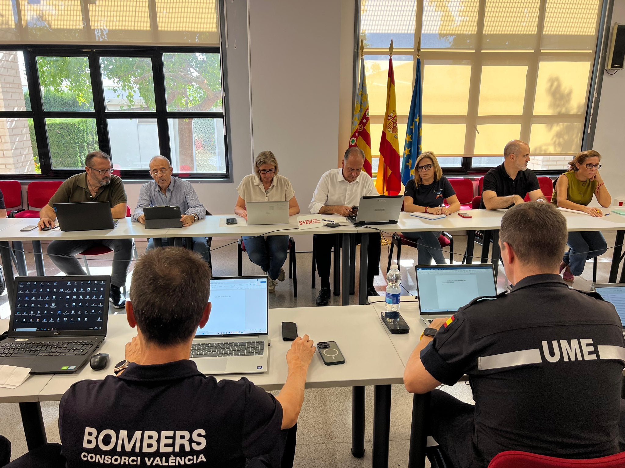 Reunió de coordinació de l'emergència per pluges, sense Carlos Mazón