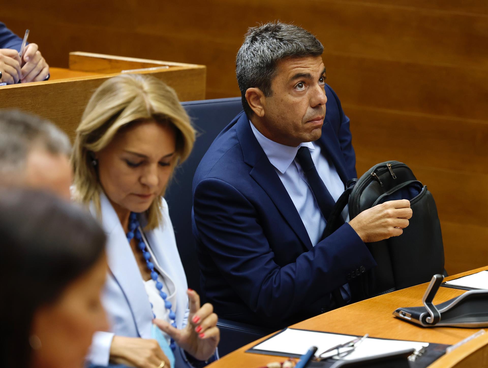 El president de la Generalitat, Carlos Mazón, en el debat de política general a Les Corts | Rober Solsona | EP