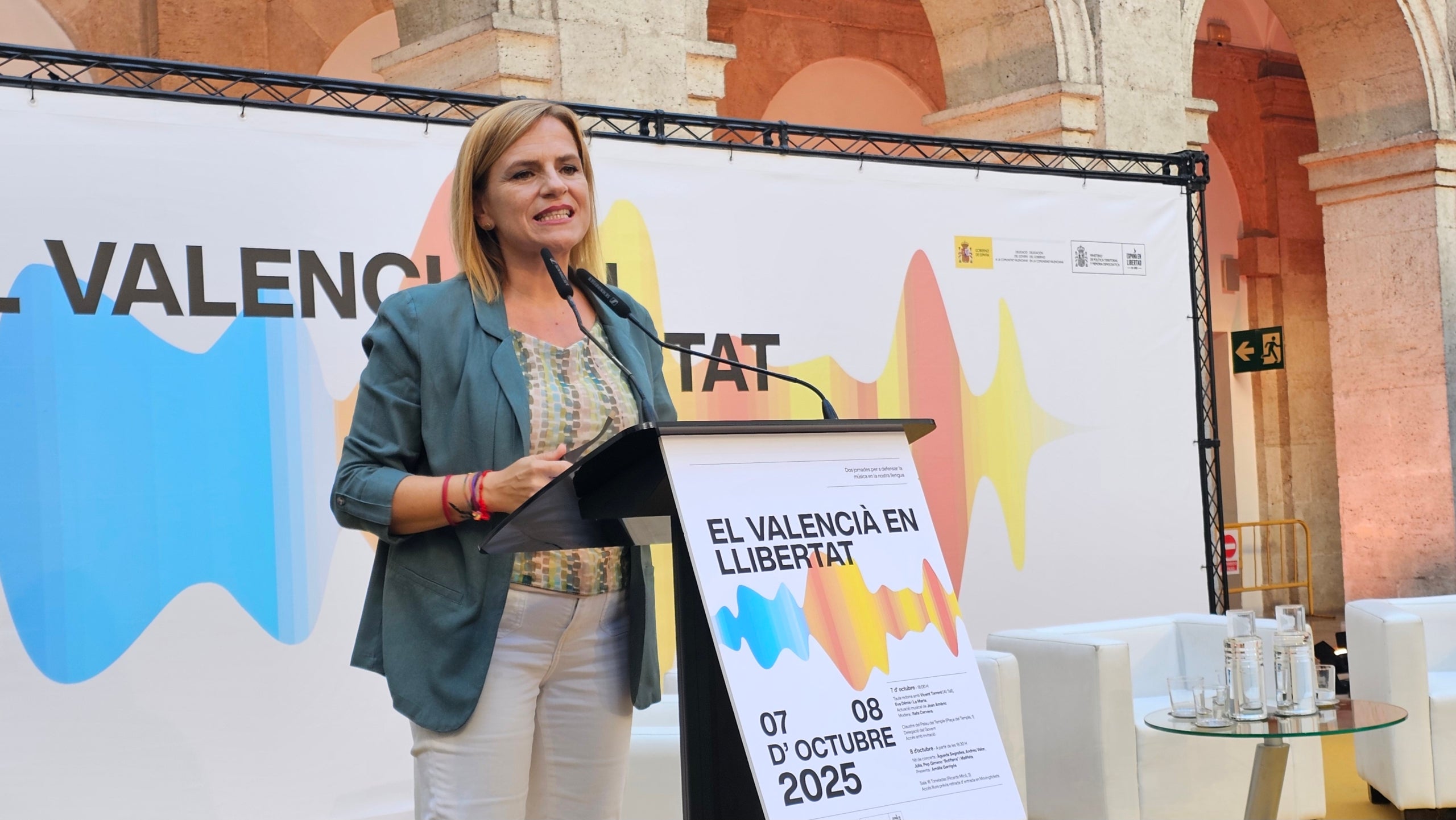 La delegada del govern espanyol durant la seua intervenció. Josan Piqueres.