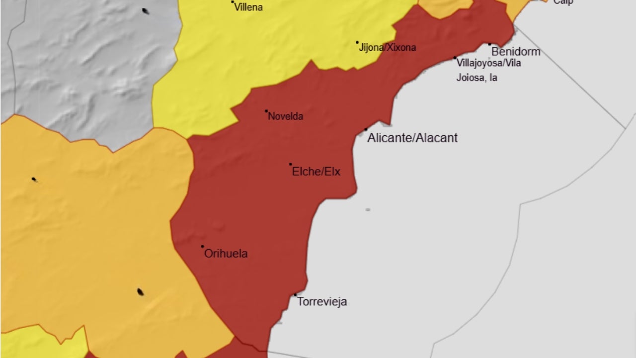 Les comarques litorals del Sud, en avís roig divendres 10