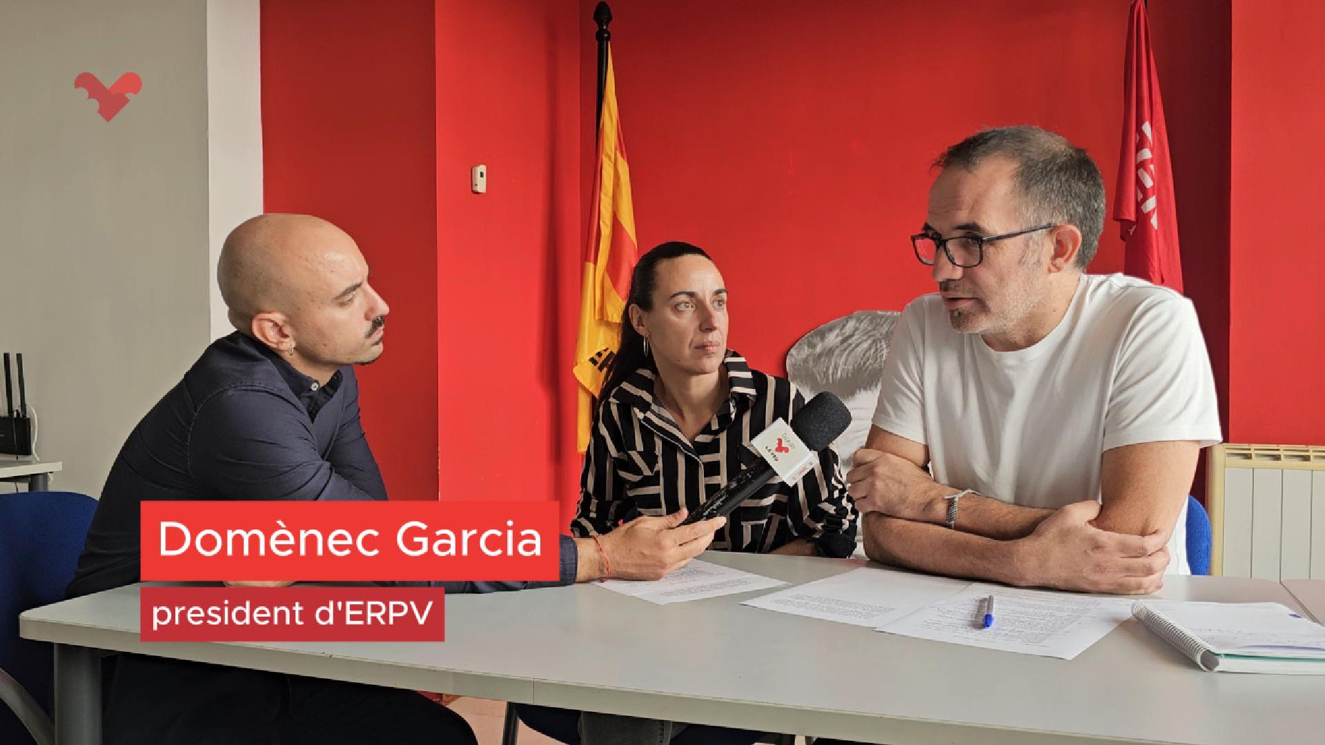 Fotograma de l'entrevista audiovisual a la seu d'ERPV a València.