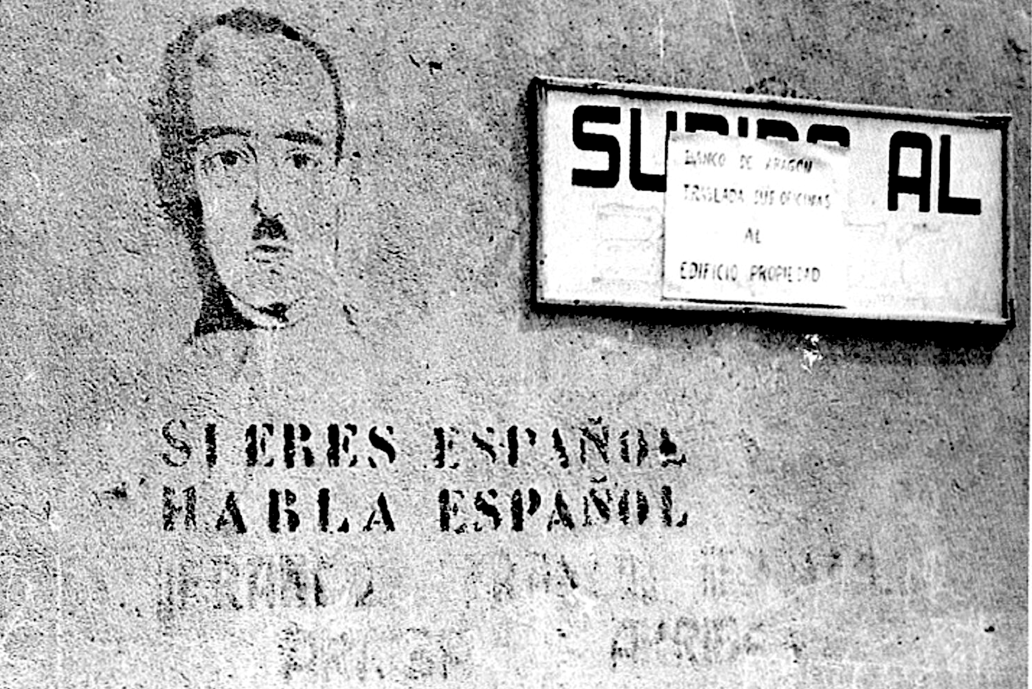 Propaganda franquista per a obligar a parlar en castellà 