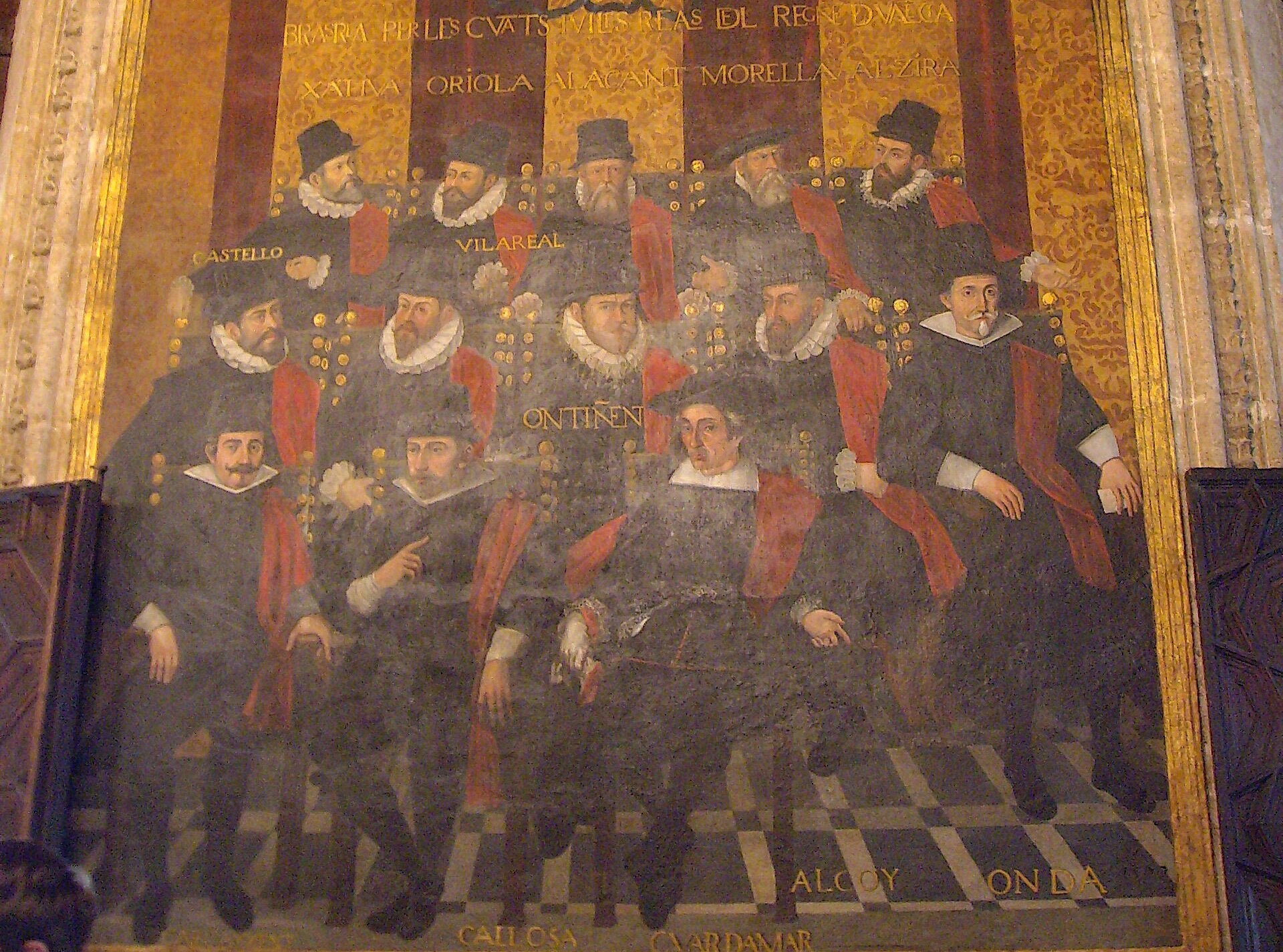 Braç reial de les Corts del Regne de València. Obra de Vicent Mestre, 1592 | Viquipèdia