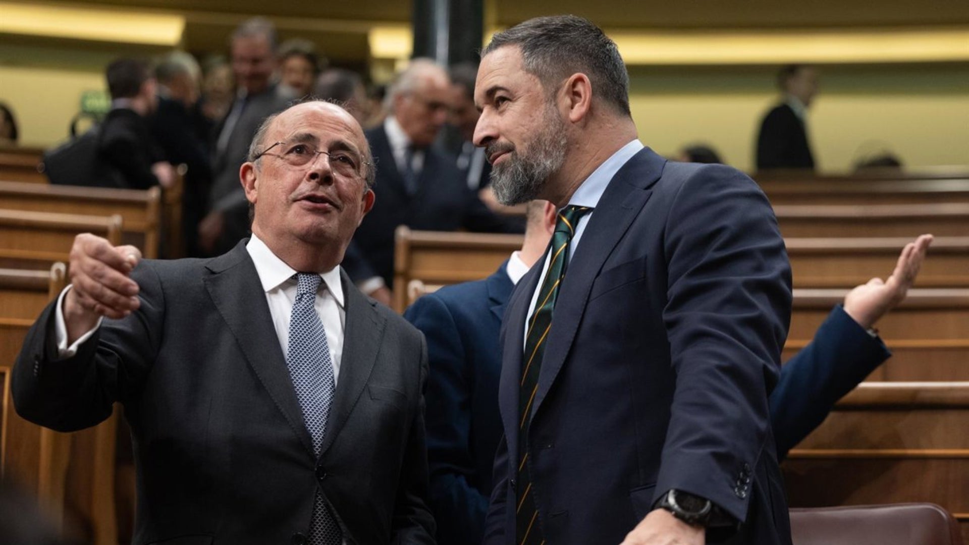 Gil Lázaro, diputat per València al congrés amb Santiago Abascal, líder de Vox. EP.