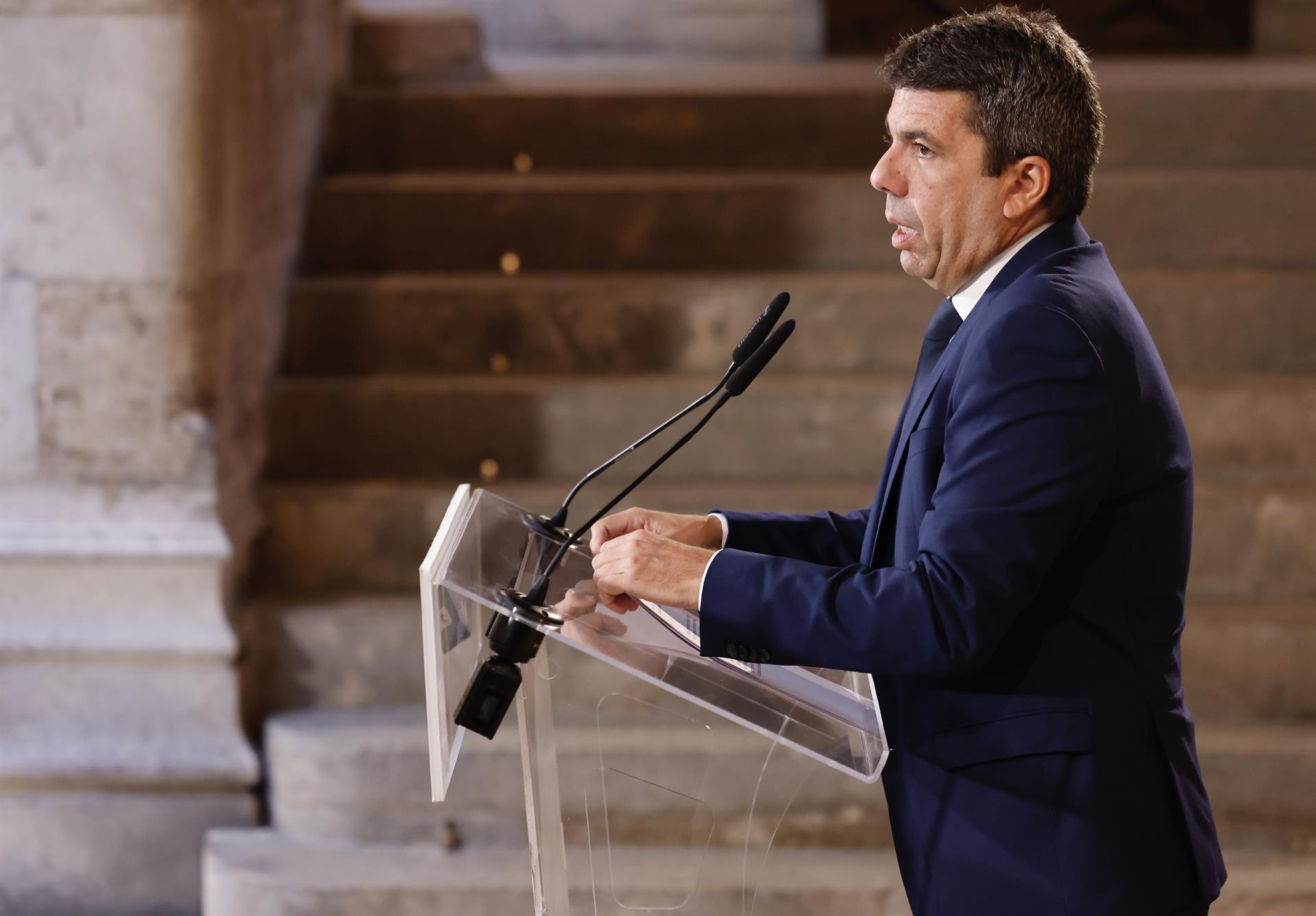 El president de la Generalitat, Carlos Mazón, anuncia la seua dimissió | Rober Solsona | EP