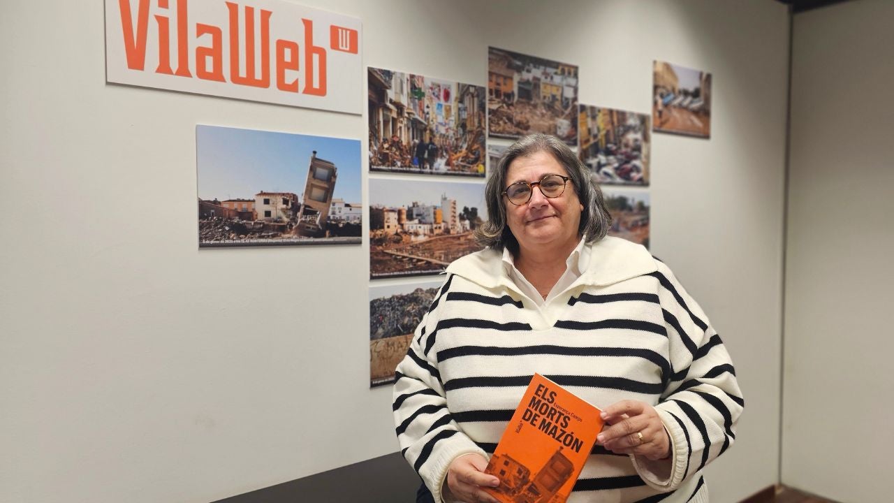 Esperança Camps a la seu de VilaWeb. DLV.