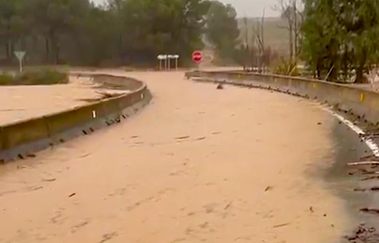 Desbordament del riu Barxeta aquest diumenge