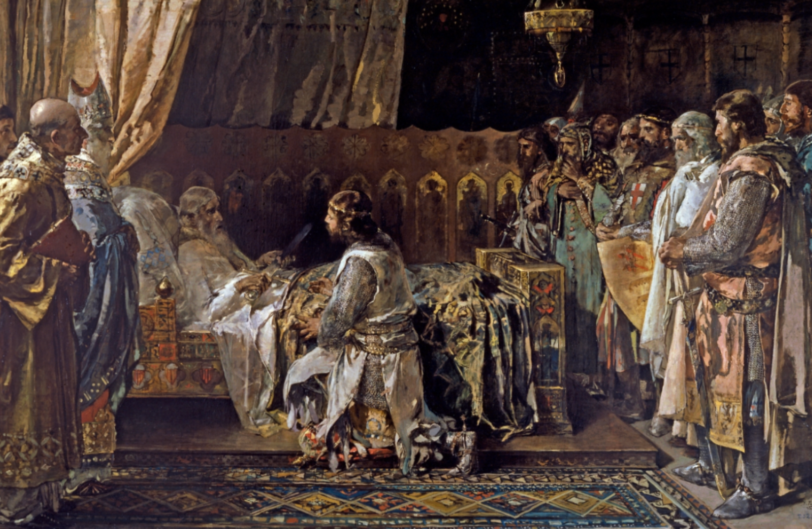 Ignasi Pinazo, 'Últims moments de Jaume I', 1881 | Museu del Prado | Wikimedia Commons