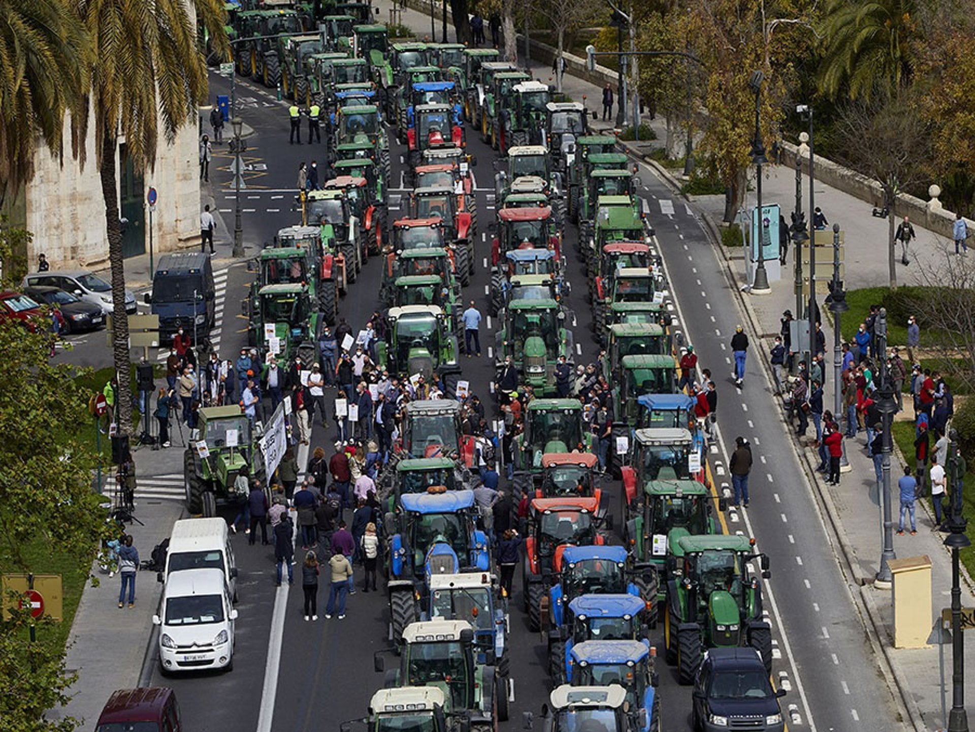 Tractorada a València, el 2021