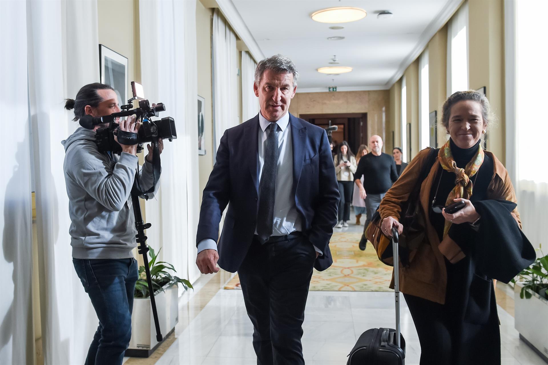 El president del Partit Popular, Alberto Núñez Feijóo, anant a declarar davant la jutgessa de la dana per videoconferència el passat 9 de gener