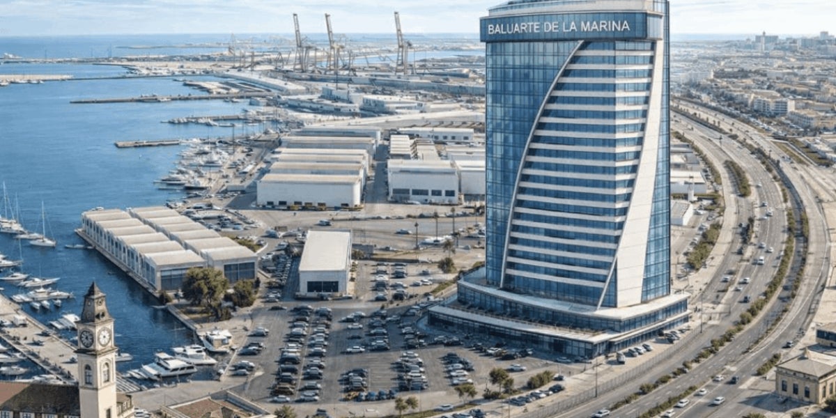 Així serà el gratacels del port de València segons el render del projecte