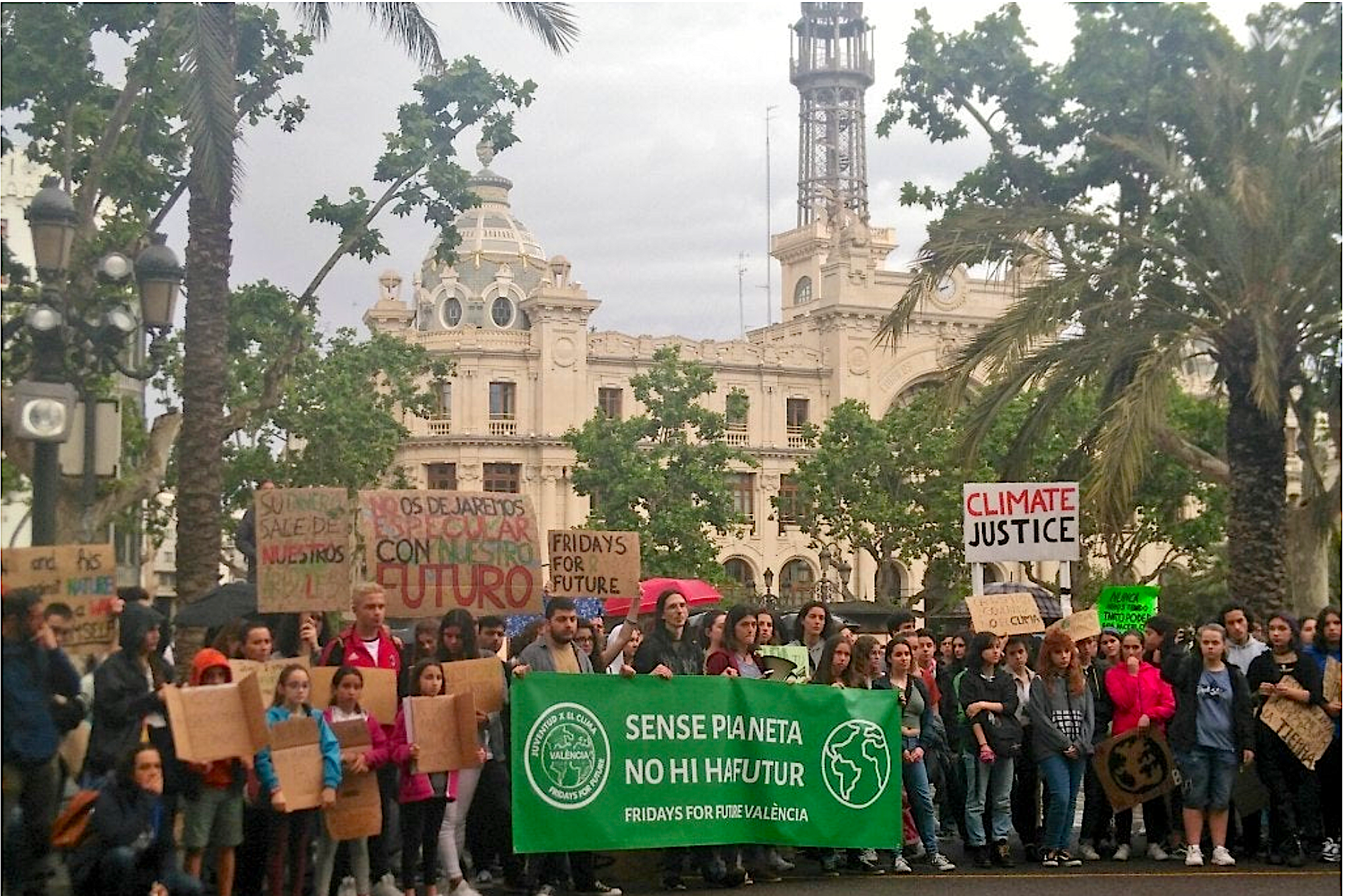 Manifestació a València convocada per Fridays for Future, el 2019