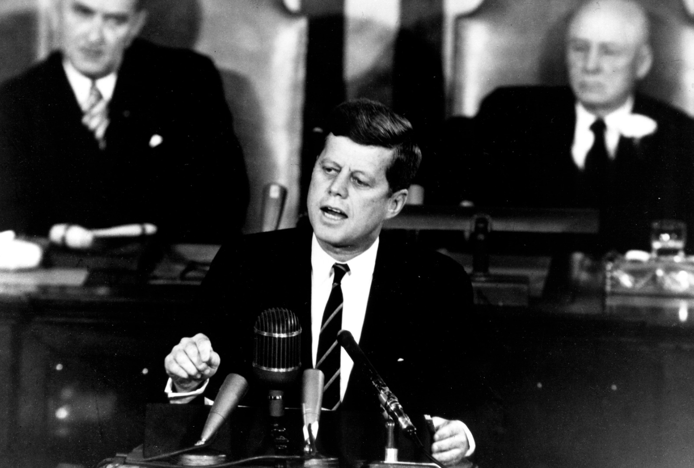 El president estaunidenc John F. Kennedy al Congrés dels EUA, el 1961 | NASA CCO