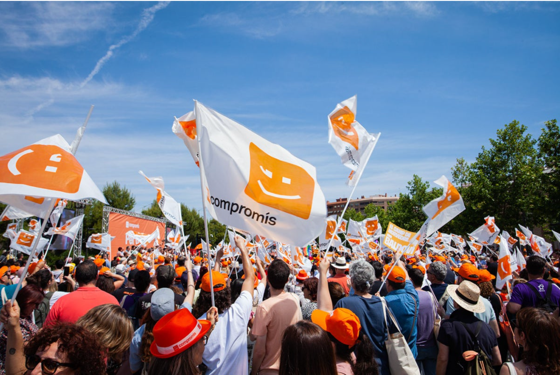 Míting de Compromís a València, el 2023