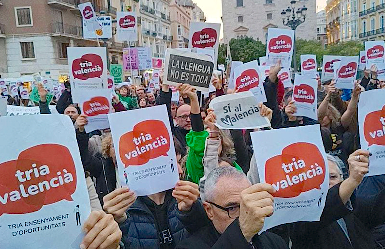 Manifestació en favor del valencià 
