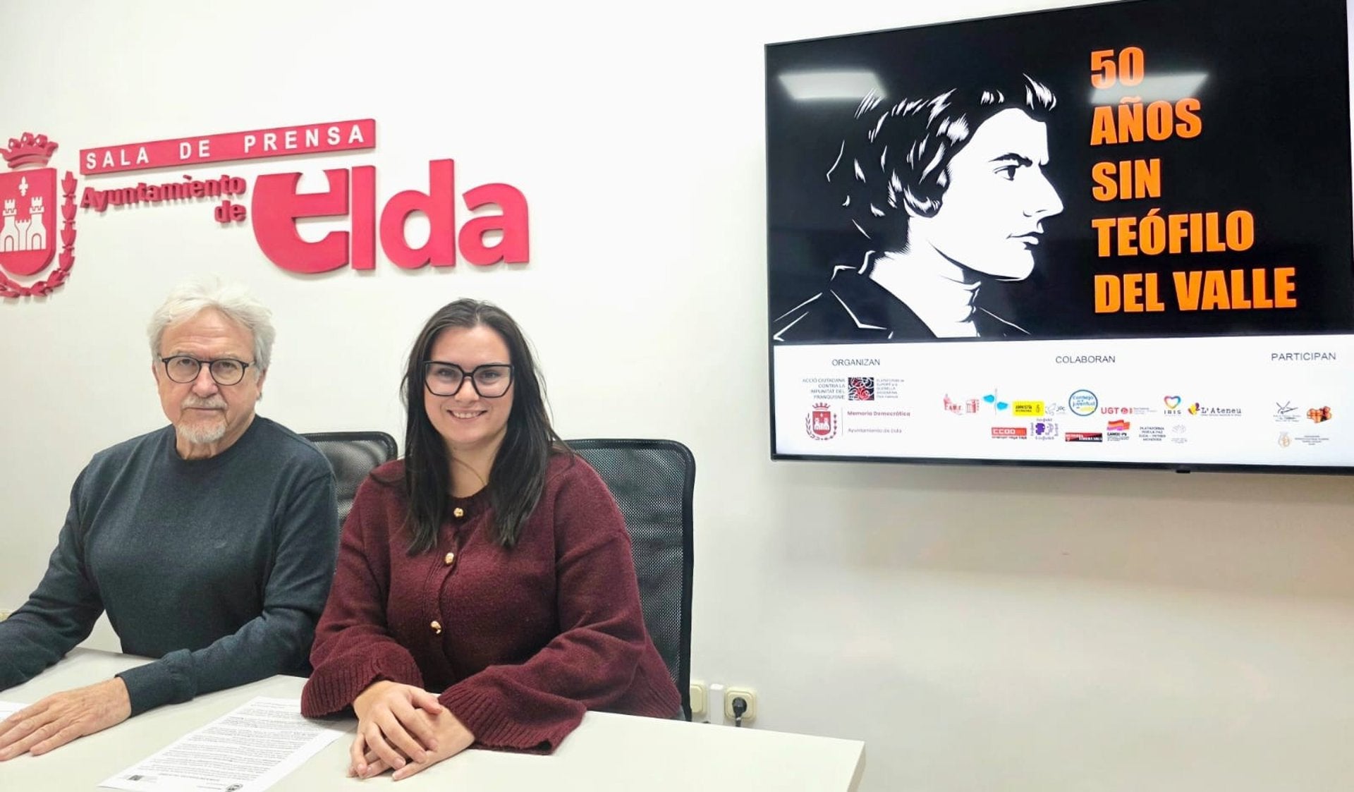 Presentació dels actes de commemoració a Elda dels 50 anys de la mort de Teófilo del Valle