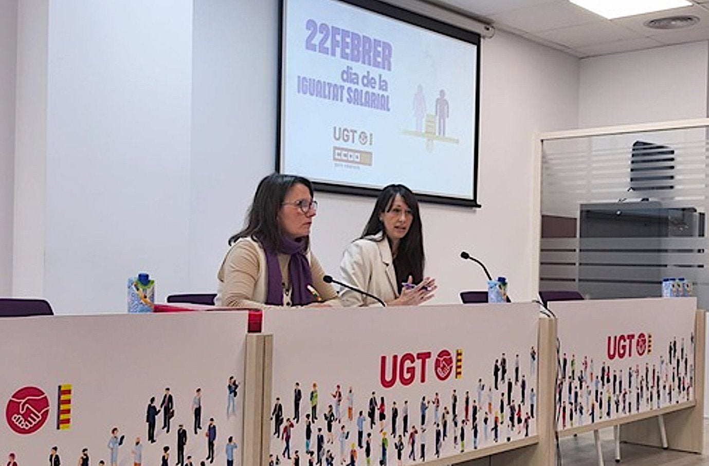 Presentació de l'informe sobre la desigualtat salarial entre homes i dones a la seu d'UGT PV