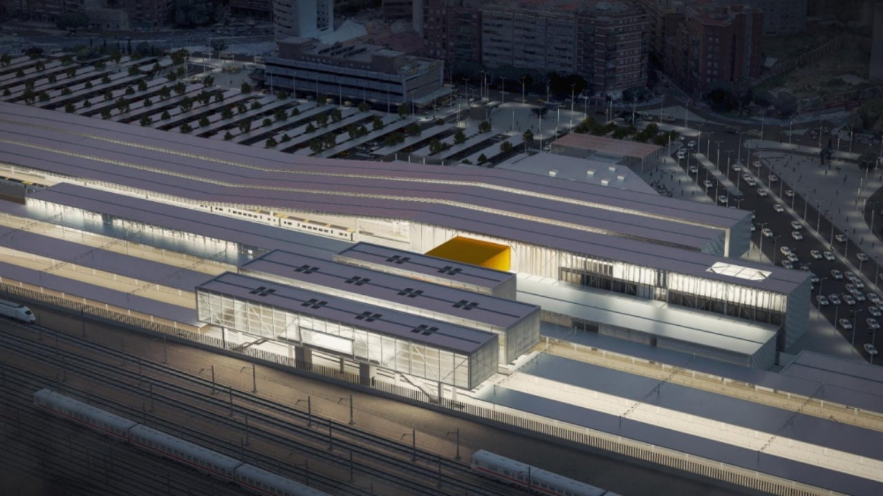 Recreació de la futura estació central de València. Ministeri de Transport.