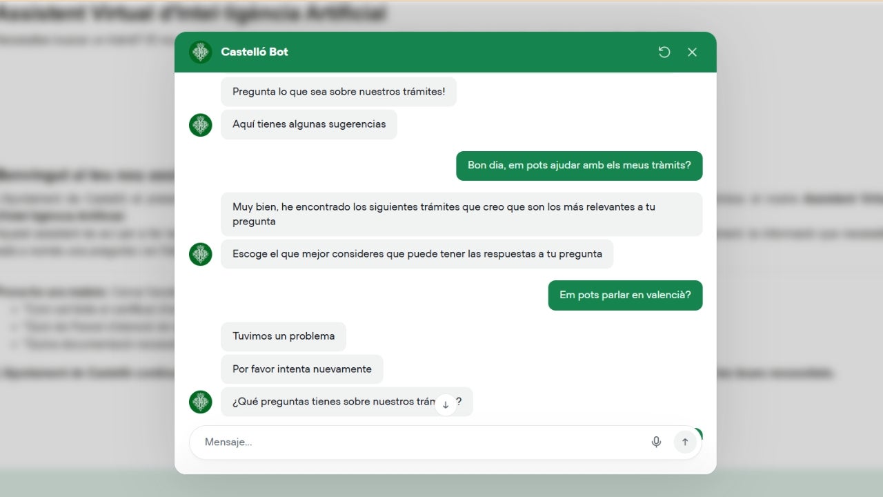 'Maria José' el xatbot de la Plana que no parla valencià i ha costat 10 mil euros