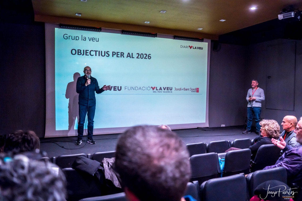 Sebastià Carratalà i Moisès Vizcaino durant la presentació dels objectius de 2026 | Juanjo Puertos