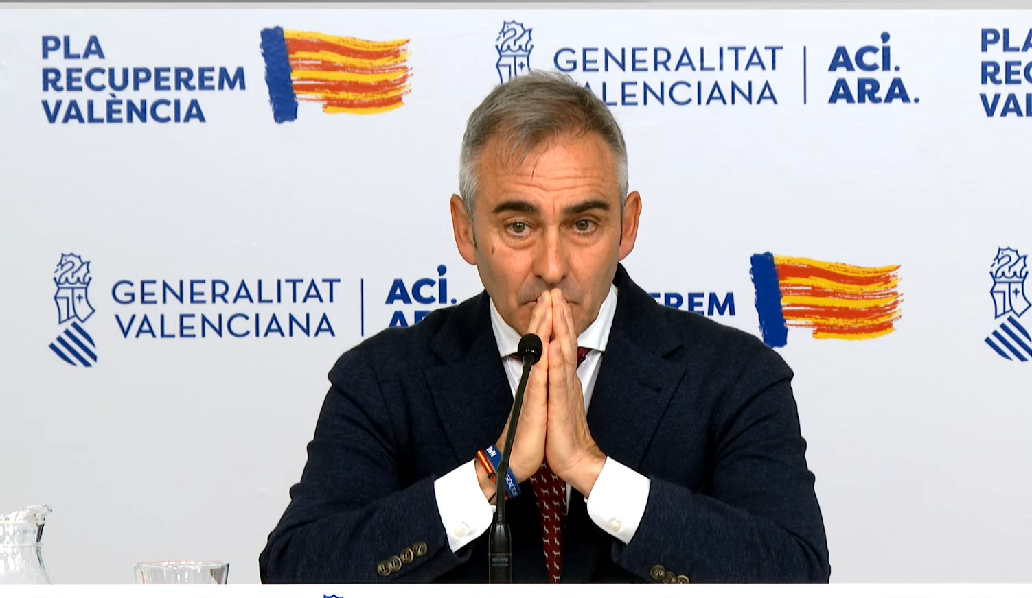 Miguel Barrachina, portaveu del Consell durant la roda de premsa del Consell. GVA